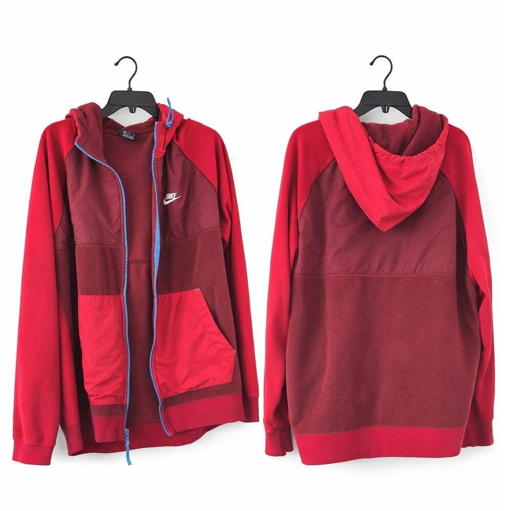 Nike Tech Fleece‎ Red Sherpa Jacket Men's XL Gorpcore